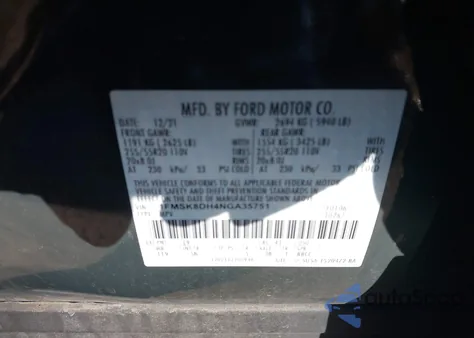 2022 Ford Explorer Xlt from USA, damaged, VIN 1FMSK8DH4NGA35751